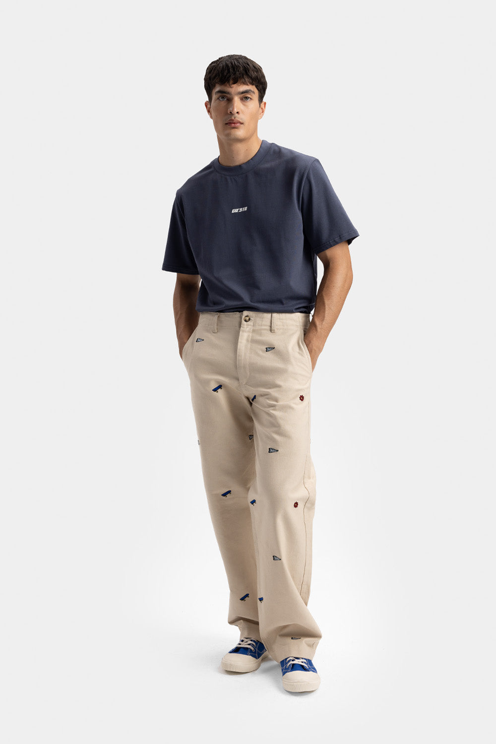 EMBROIDERED TROUSERS